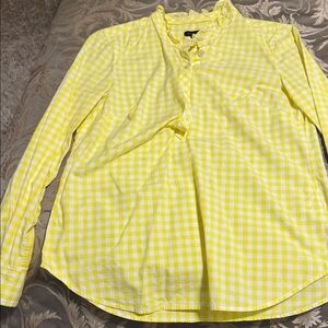 Yellow Gingham Long Sleeve Shirt